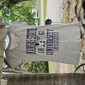 Grey K-State T-Shirt - Old Willie Powercat KSU grey fitted shirt Game Day
